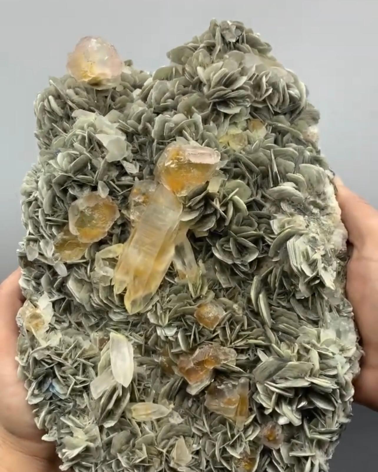 Other Cabinet Size Fluorite Octahedral Crystals On Muscovite With Quartz From Pakistan For Sale