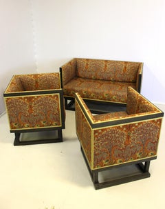 Cabinet Sofa & Cabinet Chairs Josef Hoffman By Wittmann, Austria