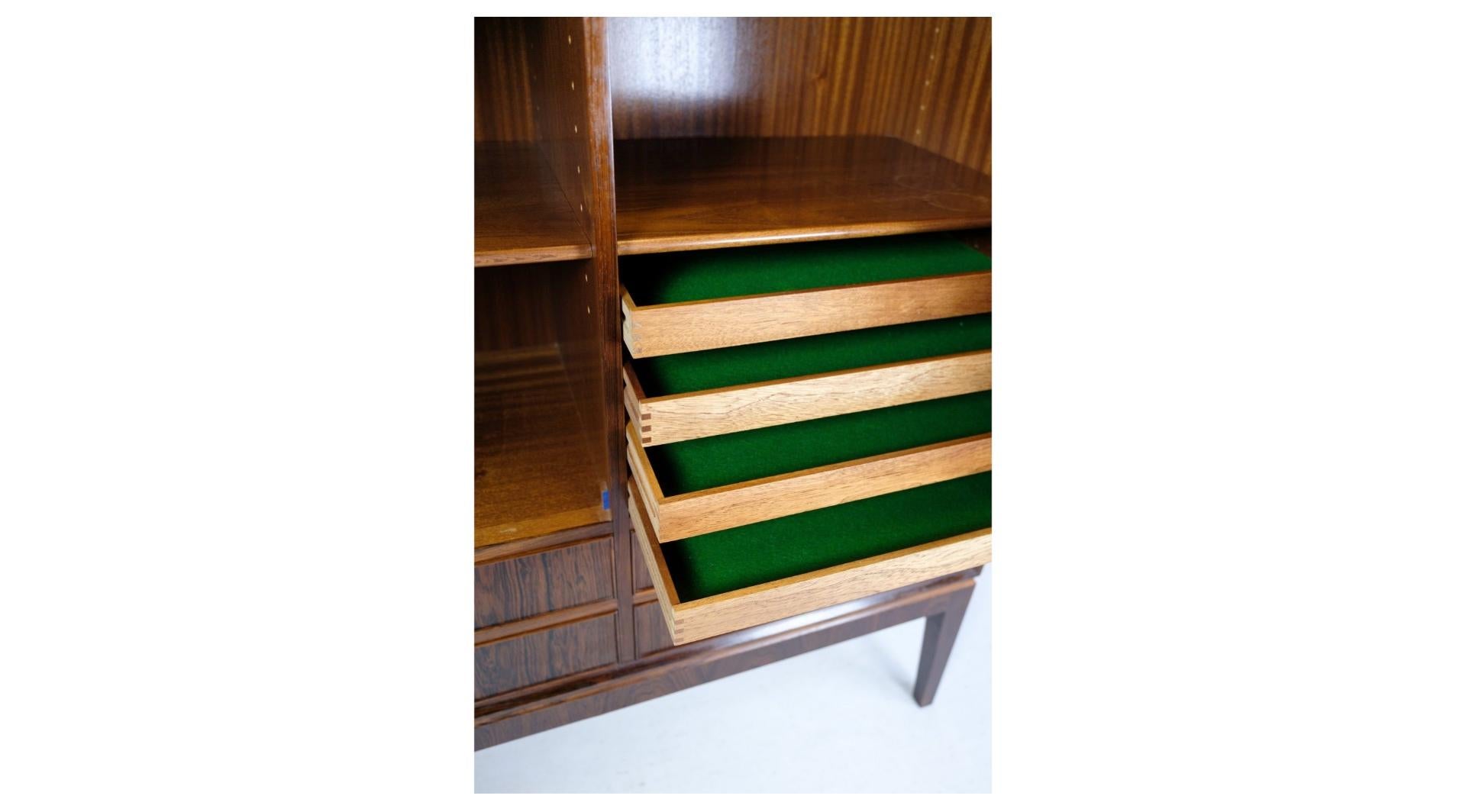 Mid-20th Century Cabinet / Storage Furniture in Rosewood with Doors and Drawers