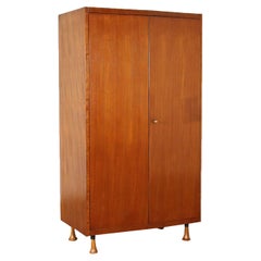 Cabinet Teak Veneer Mirror, Italy, 1960s