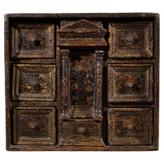 16th century Venetian Cabinet Lacquered Wood "Persian style" collectible