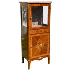 Cabinet / Vitrine Marquetry 
Bronze Transition Style, 19th Century