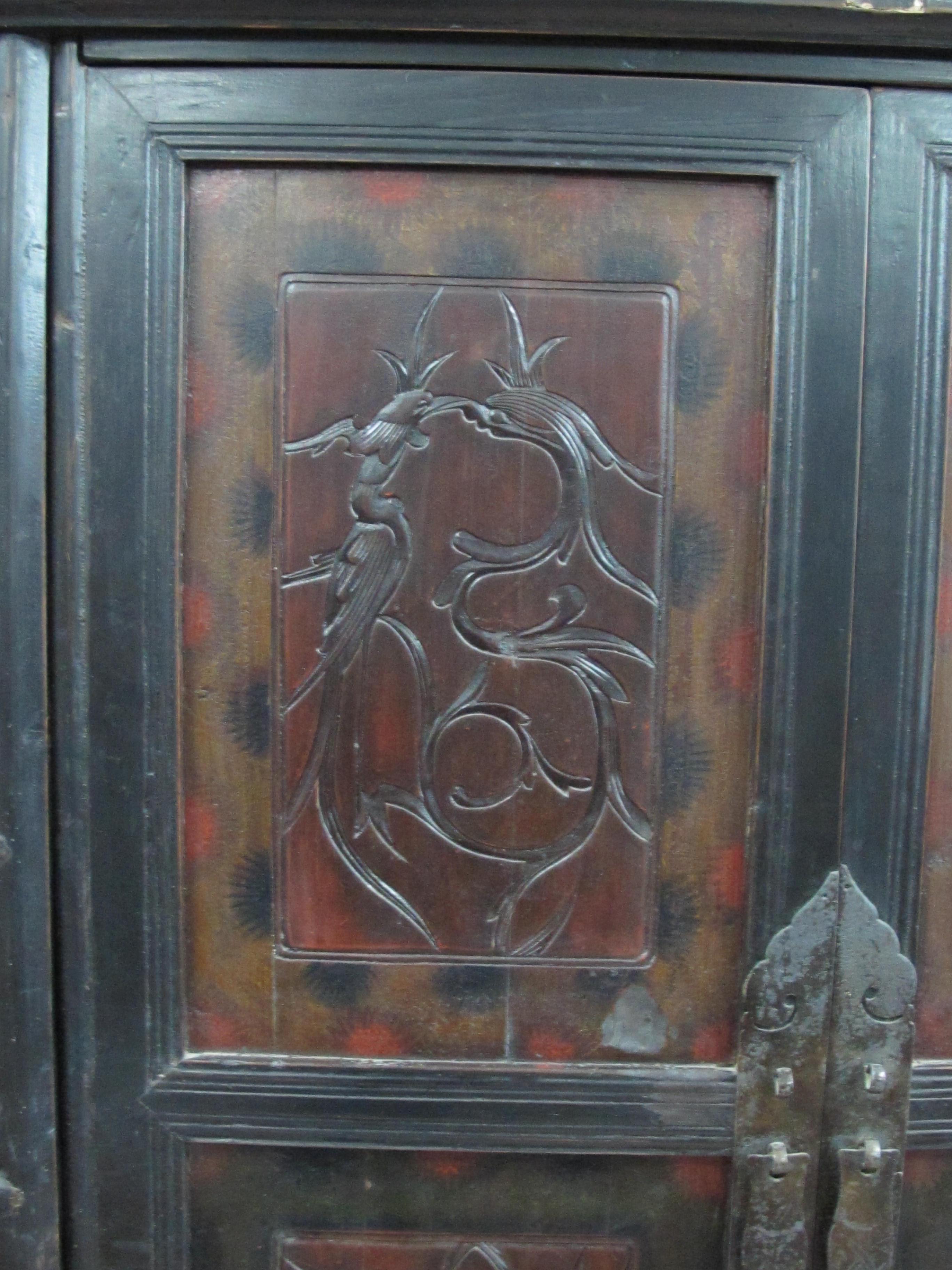 Cabinet with Carved Panel Doors For Sale 1