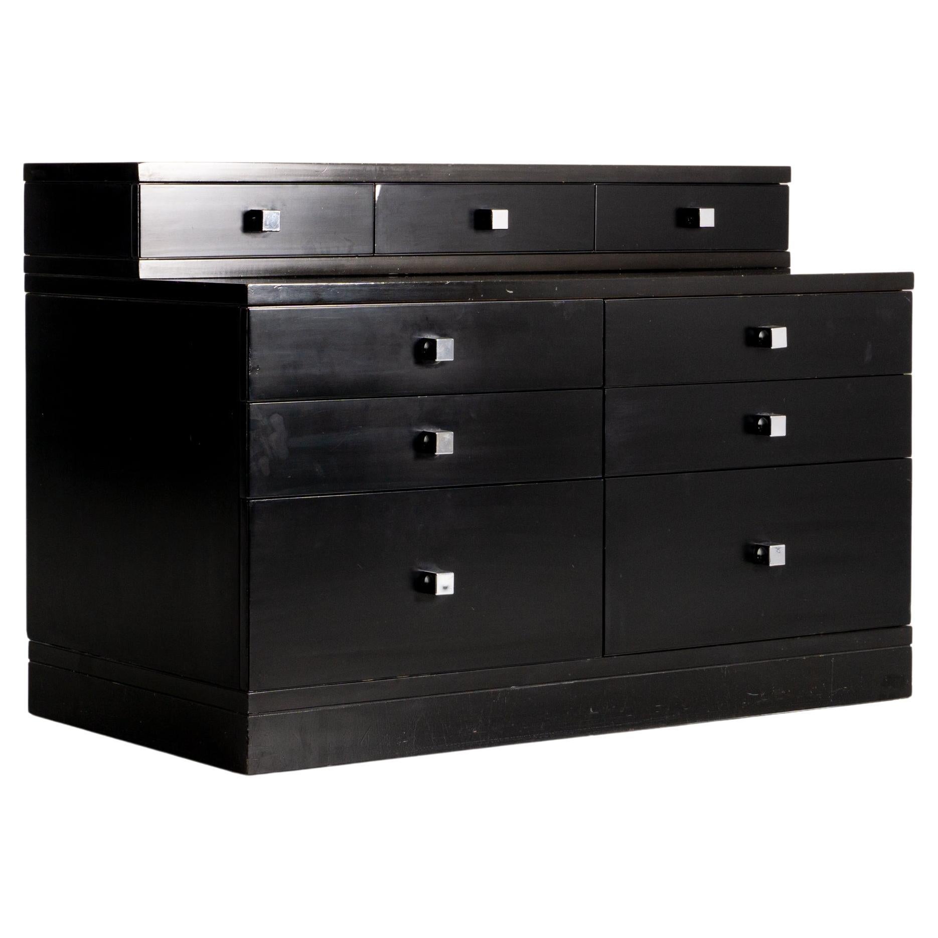 Cabinet with Drawers, Black / Ico Parisi, 1970 For Sale