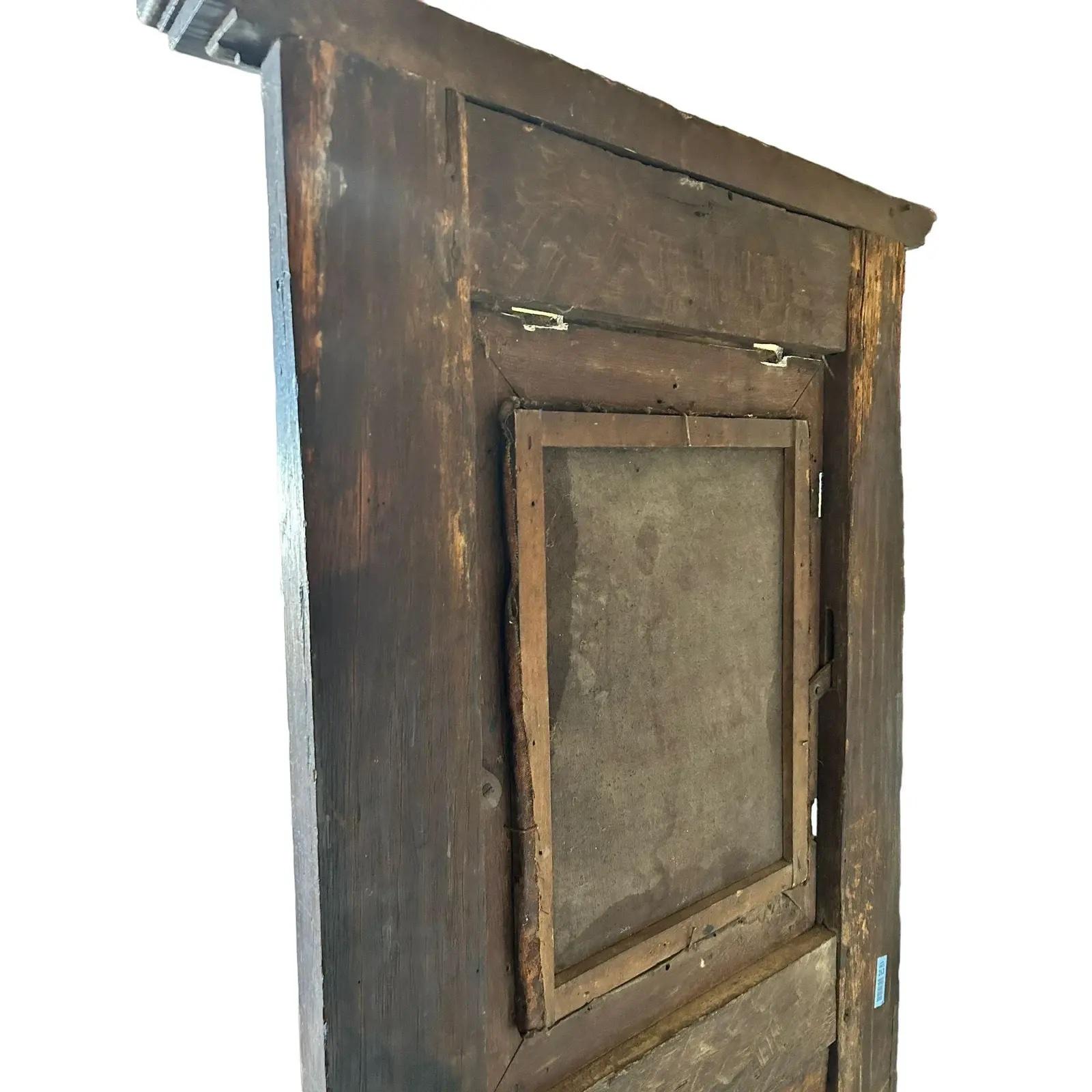 Chêne Cabinet avec peinture - 17e siècle, Bois français en vente