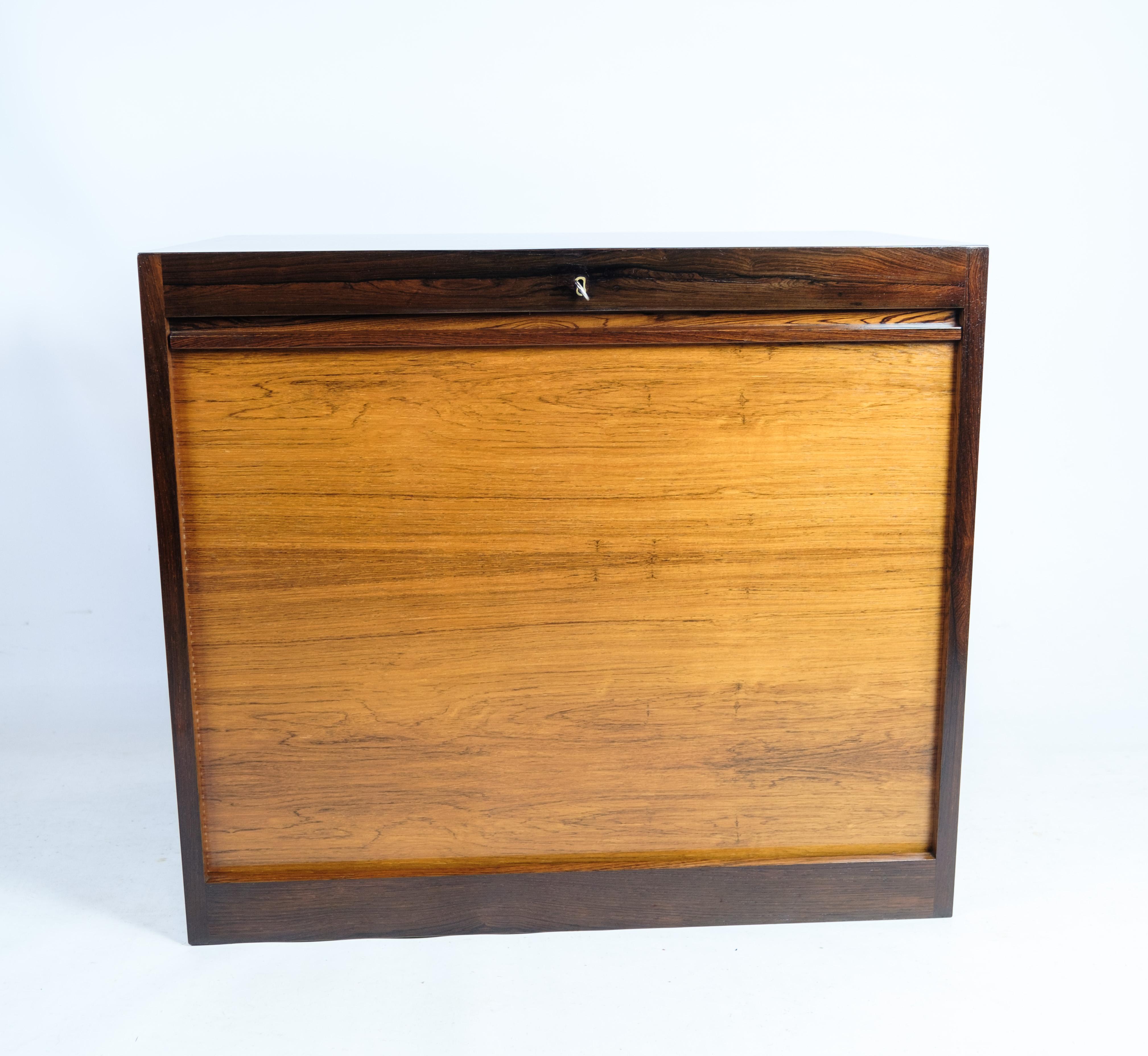 Cabinet with Pull-Up Door in Rosewood of Danish Design from the 1960s For Sale 1