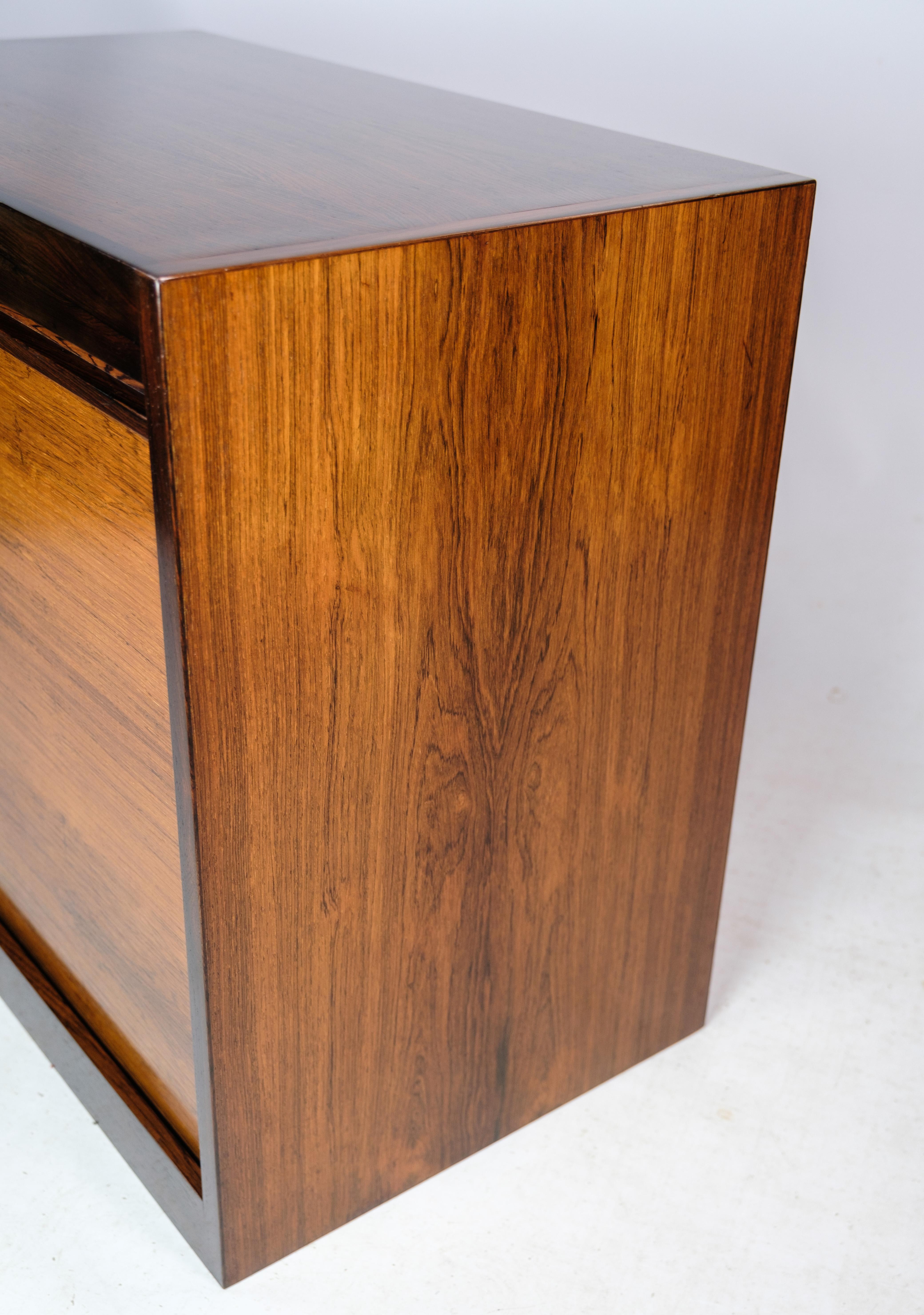 Cabinet with Pull-Up Door in Rosewood of Danish Design from the 1960s For Sale 2