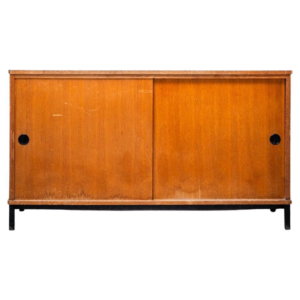 Cabinet with sliding doors, France, 1950s For Sale