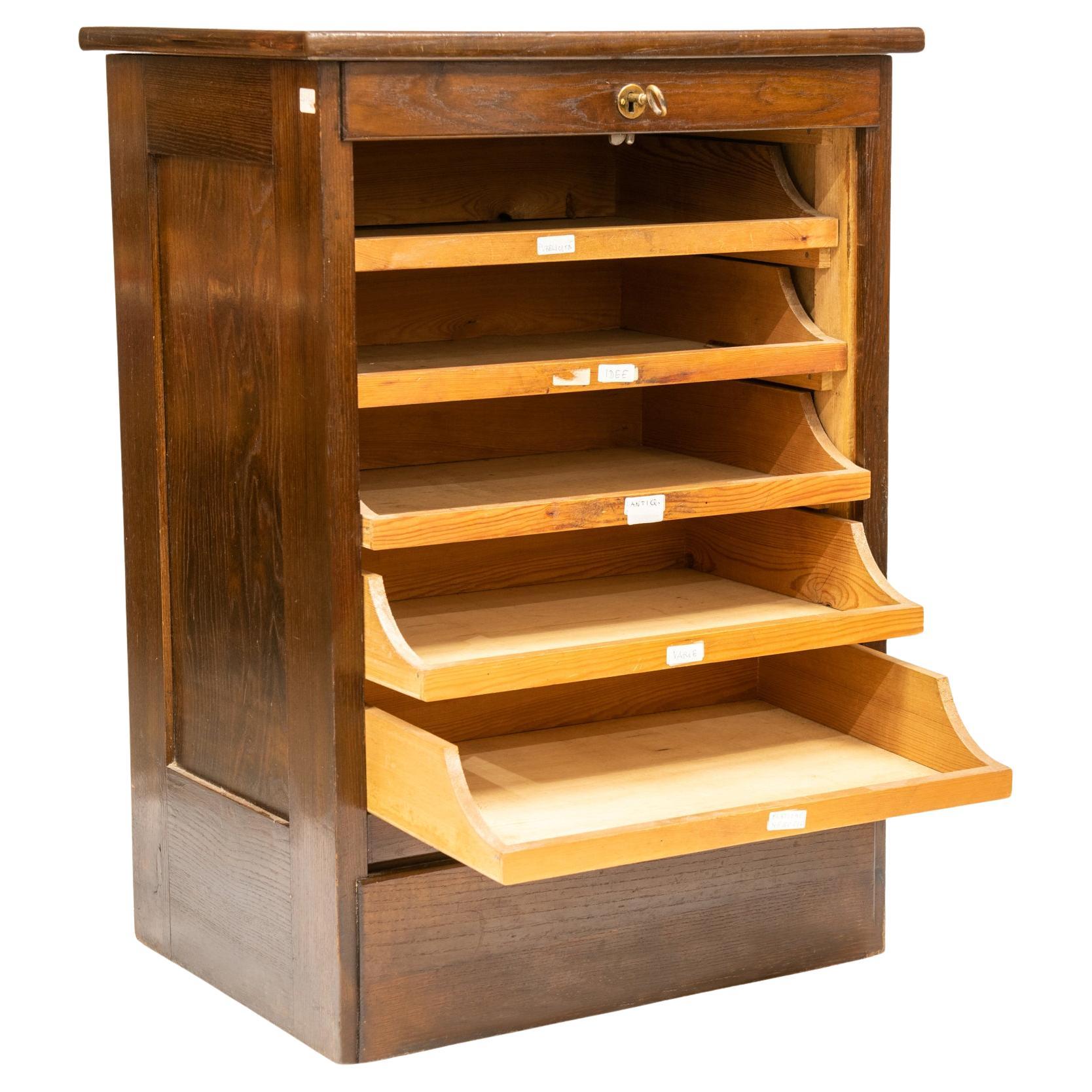 Armoire avec porte coulissante à volet roulant Bon état - En vente à Alessandria, Piemonte