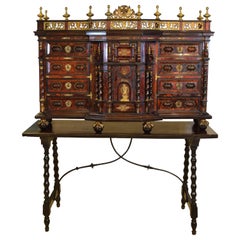 Used Cabinet with Table, Tortoiseshell, Bronze, Etc, Italy, 17th Century and Later