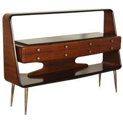 Cabinet Wood Veneer Vintage, Italy, 1950s-1960s