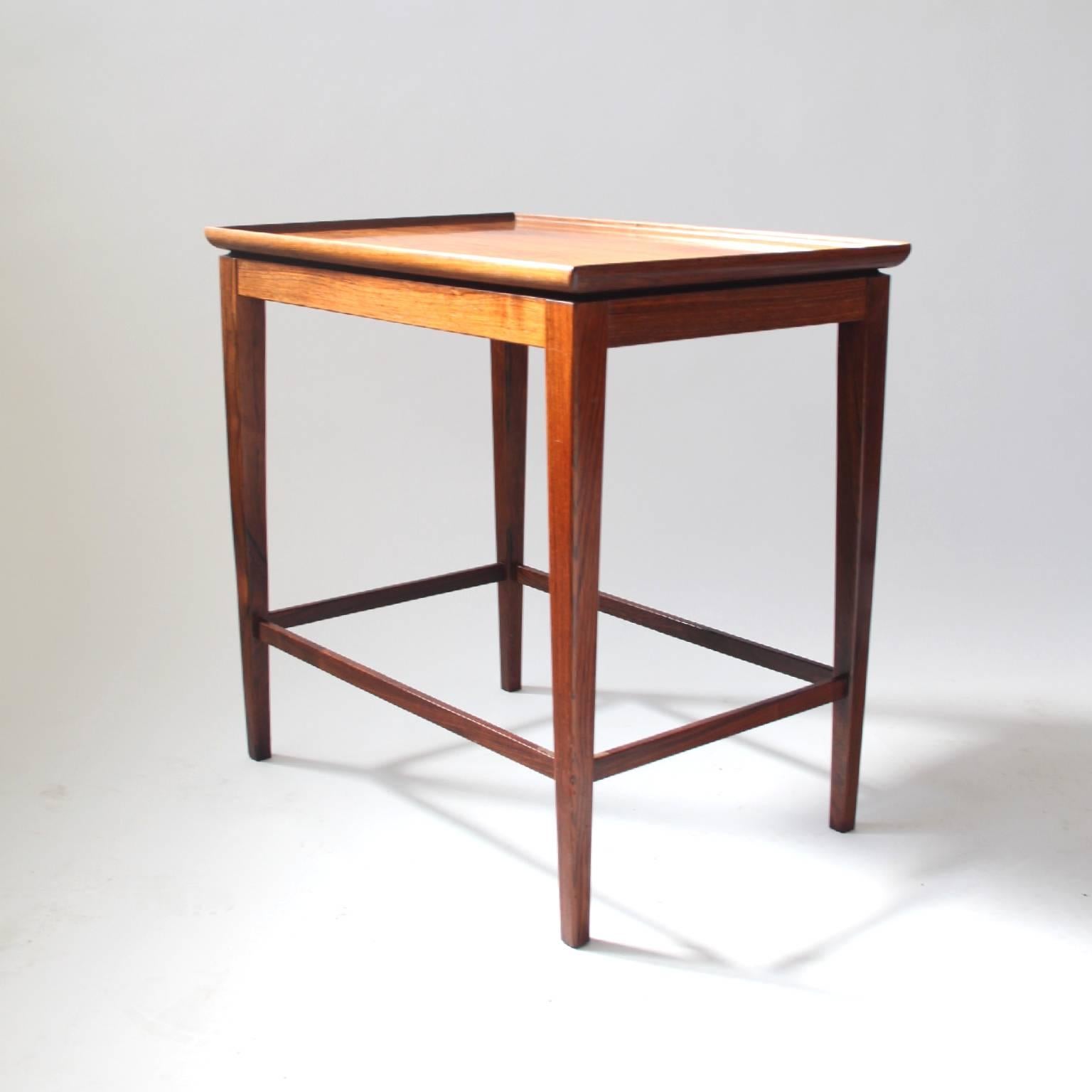 Cabinetmaker Jacob Kjær Rosewood Side Tables, 1950s In Good Condition In Copenhagen, DK