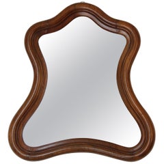 Cabinetmaker, Organic Wall Mirror, Solid Walnut, Mirror, England, 19th Century