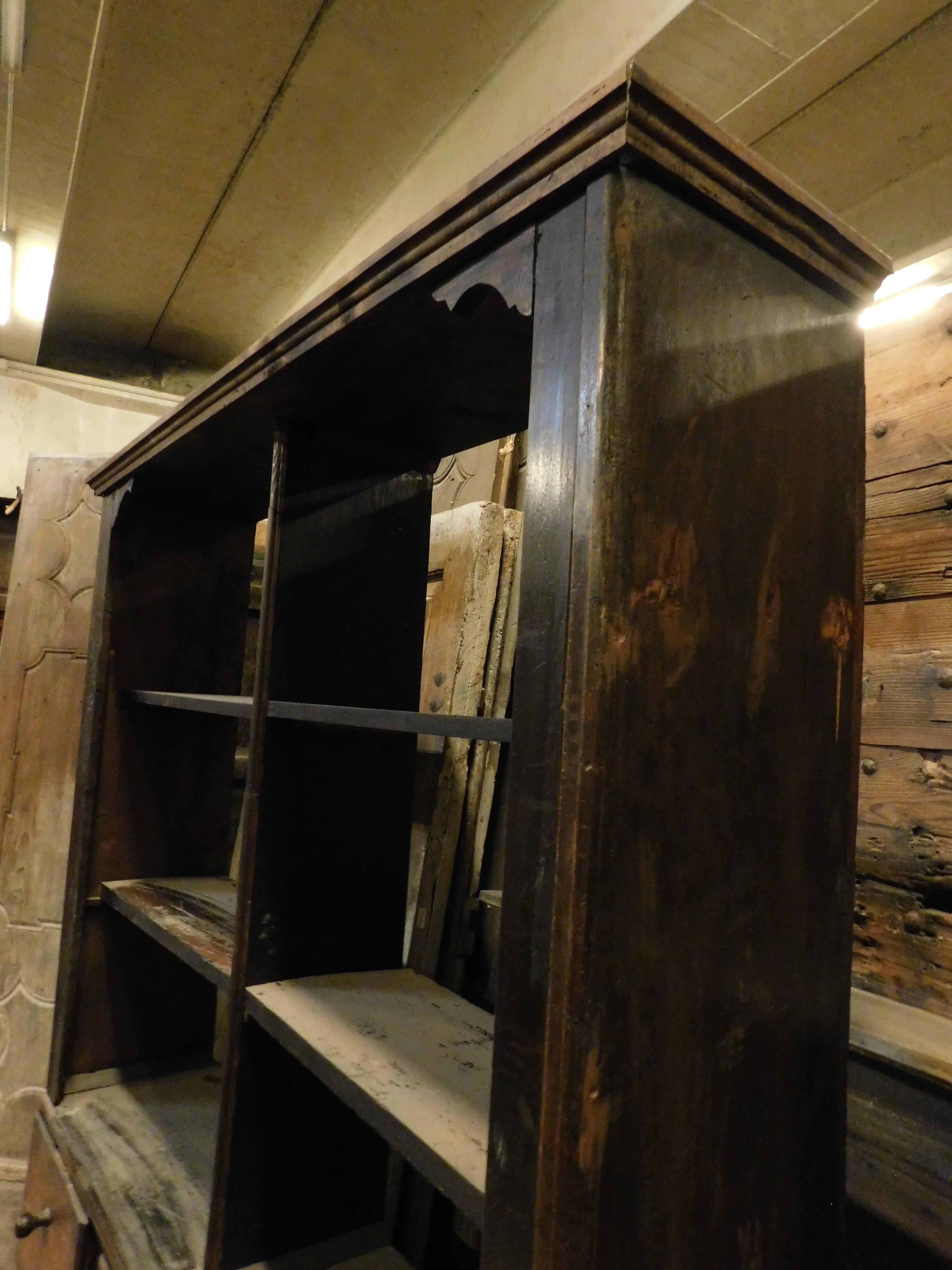 Armadi credenze libreria etagere rustica in legno di pioppo, Italia in vendita 2