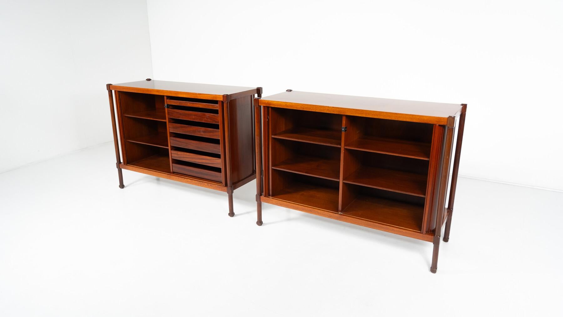 20th Century Cabinets with Rollers Shutters by Antonio Proserpio, 1960 - 2 availables For Sale