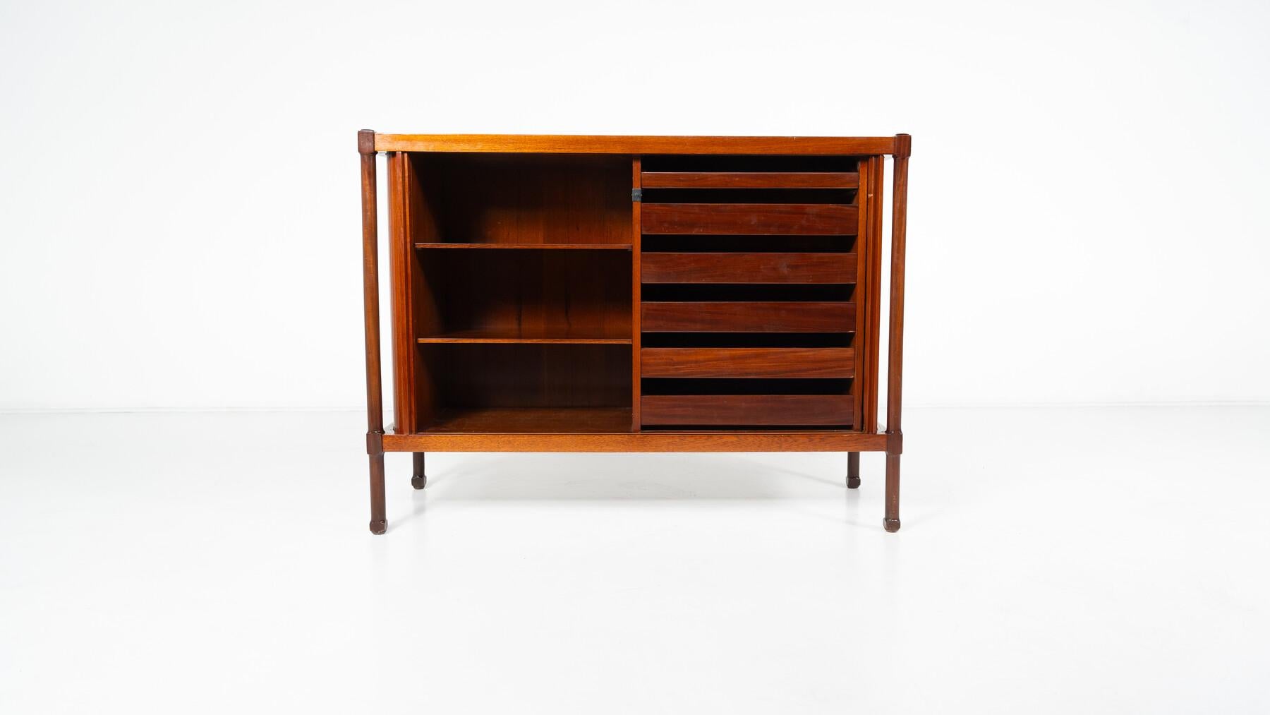 Wood Cabinets with Rollers Shutters by Antonio Proserpio, 1960 - 2 availables For Sale