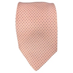 CABLE CAR CLOTHIERS Pink Black Polka Dot Silk Tie