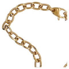 Cable Chain Bold Link Bracelet, 14 Karat Yellow Gold Bracelet Stack