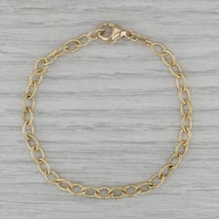 Cable Chain Bracelet 14k Yellow Gold 6.75" 4mm