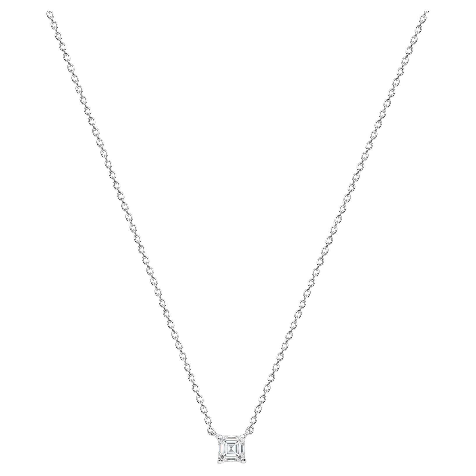 Cable Chain Diamond 14K Gold Asscher Cut Necklace
