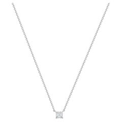 Kabelkette Diamant 14K Gold Asscher-Schliff Halskette