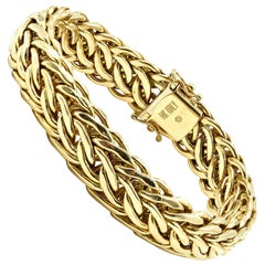 Cable Chain Style Bracelet 14 Karat Yellow Gold
