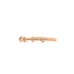 Cable Diamond Band Ring in 10k Rose Gold