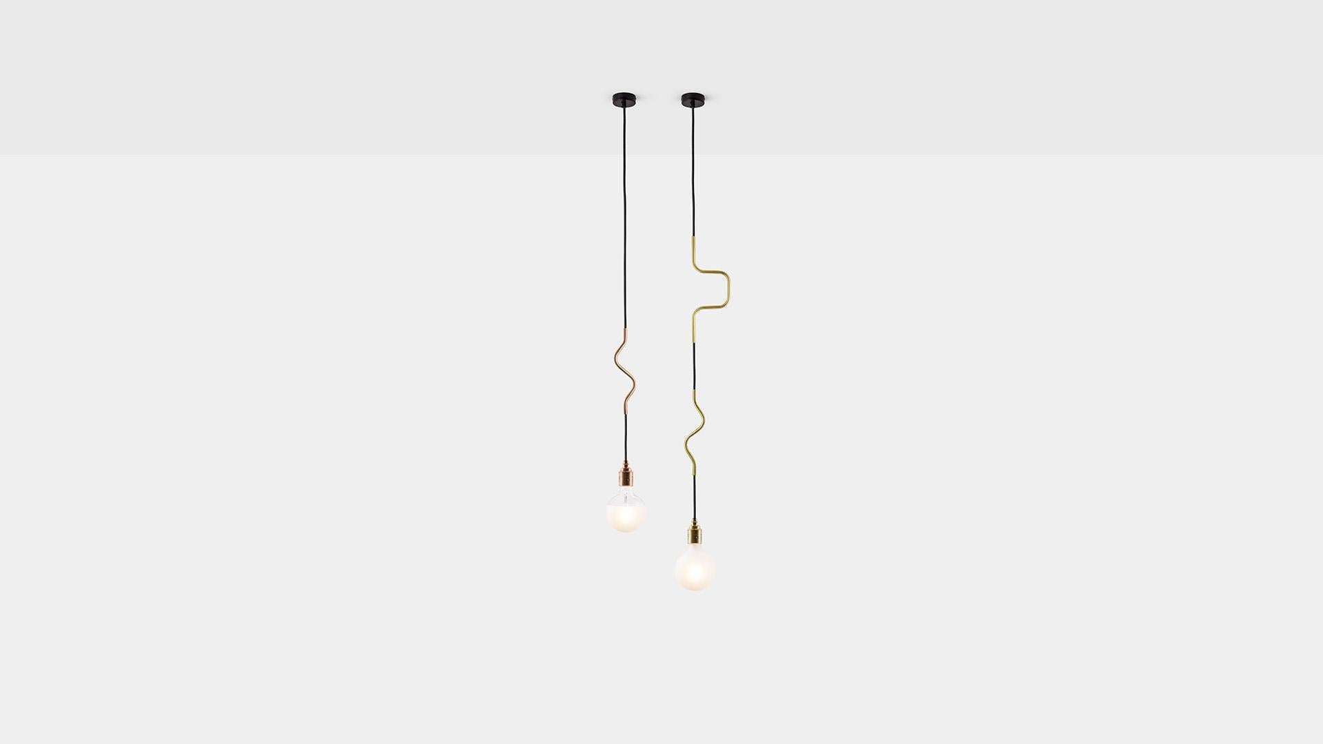Modern Cable Jewellery Double Pendant Light by Volker Haug For Sale