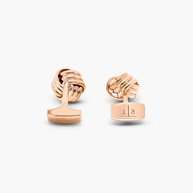 rose gold knot cufflinks