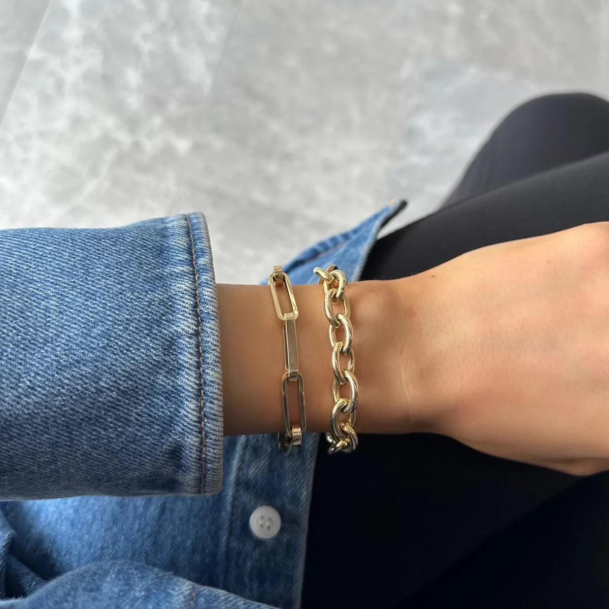 Moderne Bracelet à maillons câbles en vente