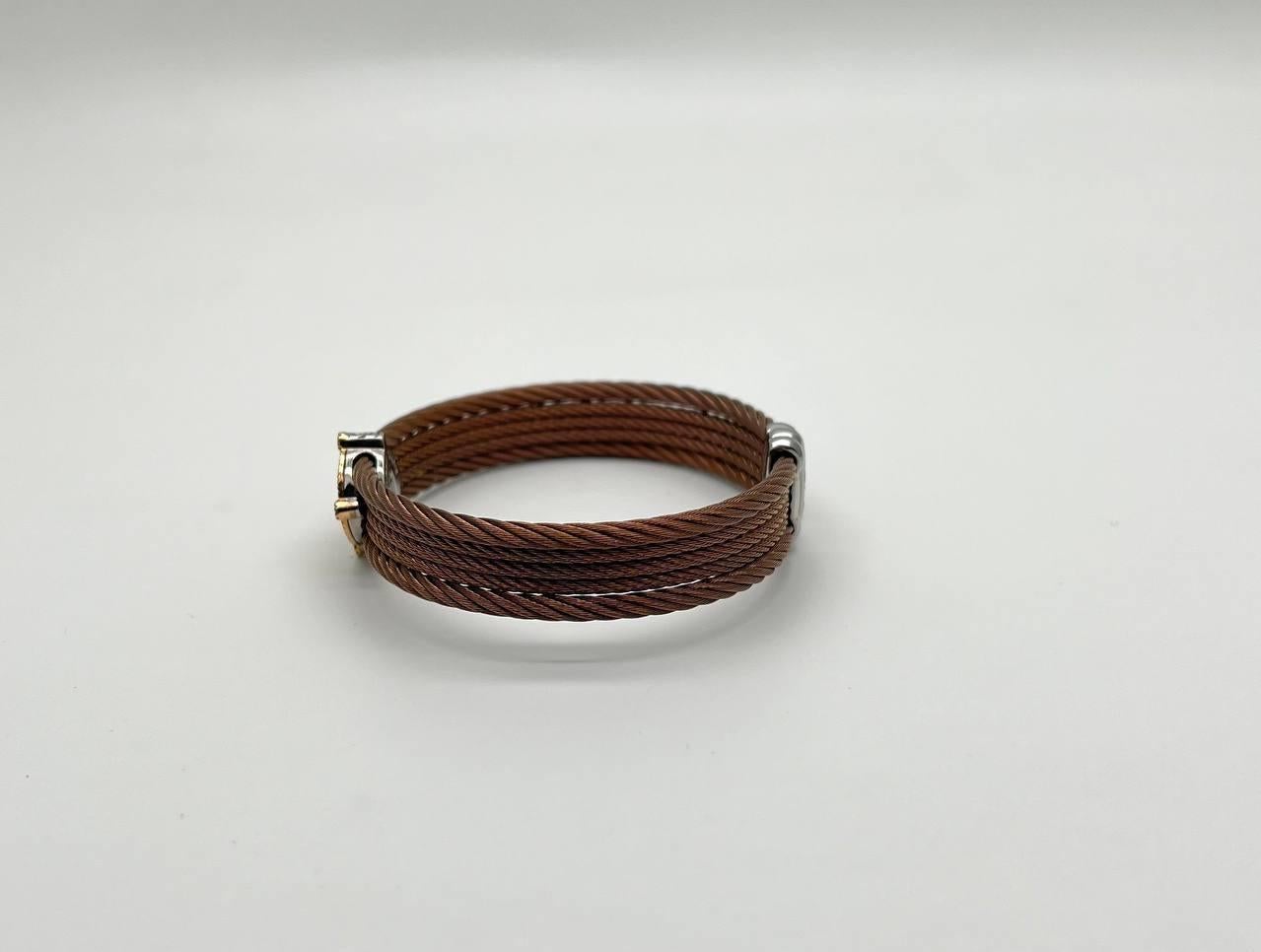The Row avec Filigrane en or blanc 18K et diamants Brown Statement Bracelet Neuf - En vente à Oakton, VA