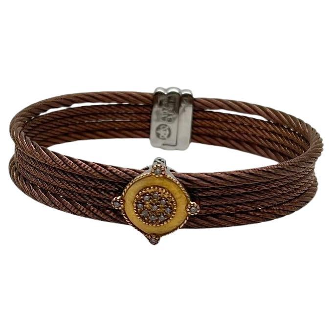 The Row avec Filigrane en or blanc 18K et diamants Brown Statement Bracelet