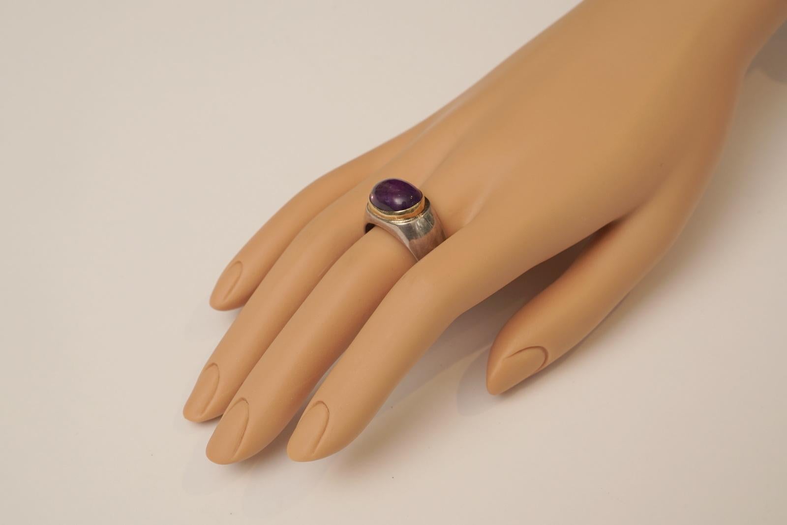 18k gold amethyst ring