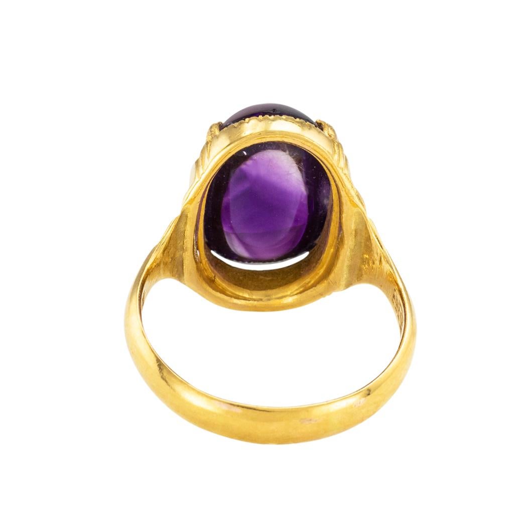 cabochon amethyst ring