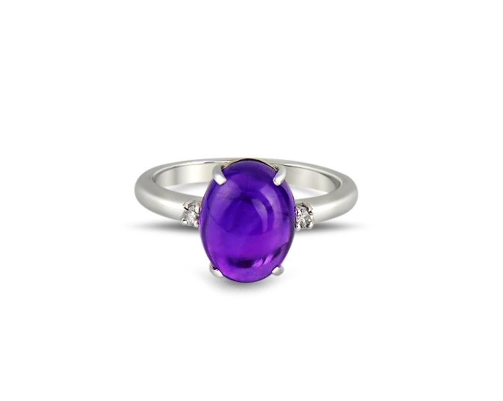 En vente :  Bague améthyste cabochon 4