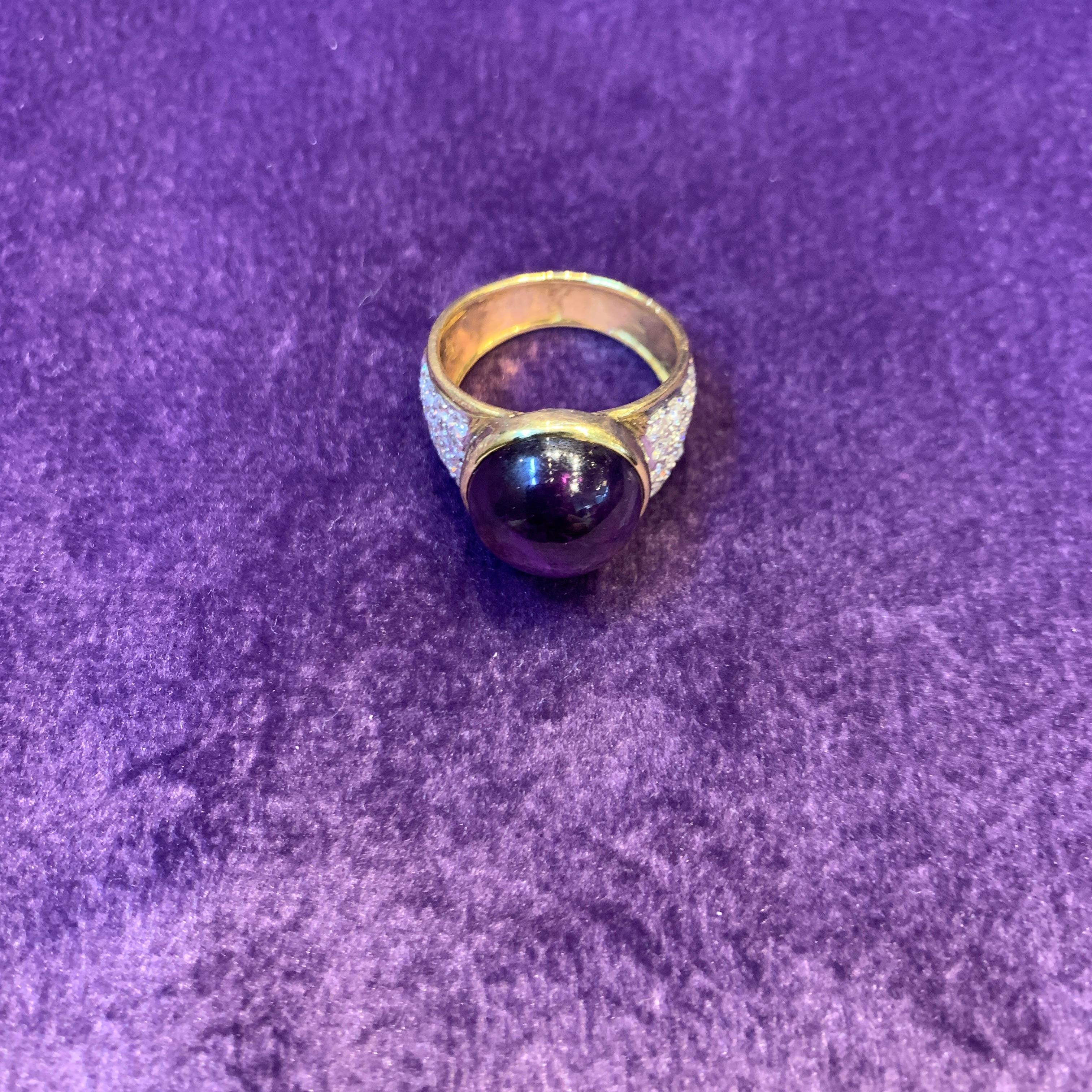 Cabochon Amethyst Ring For Sale 2