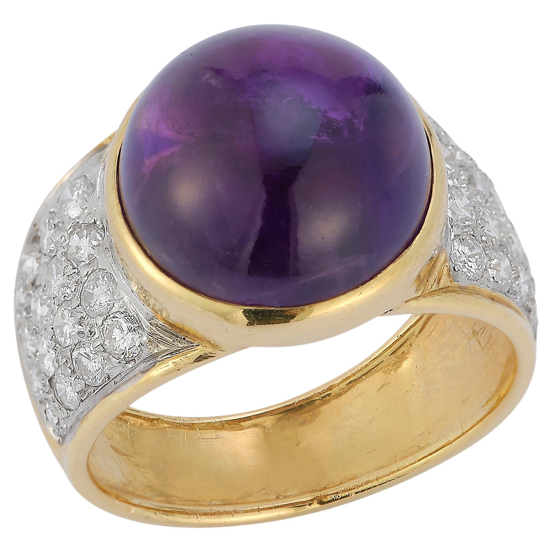 Cabochon Amethyst Ring For Sale