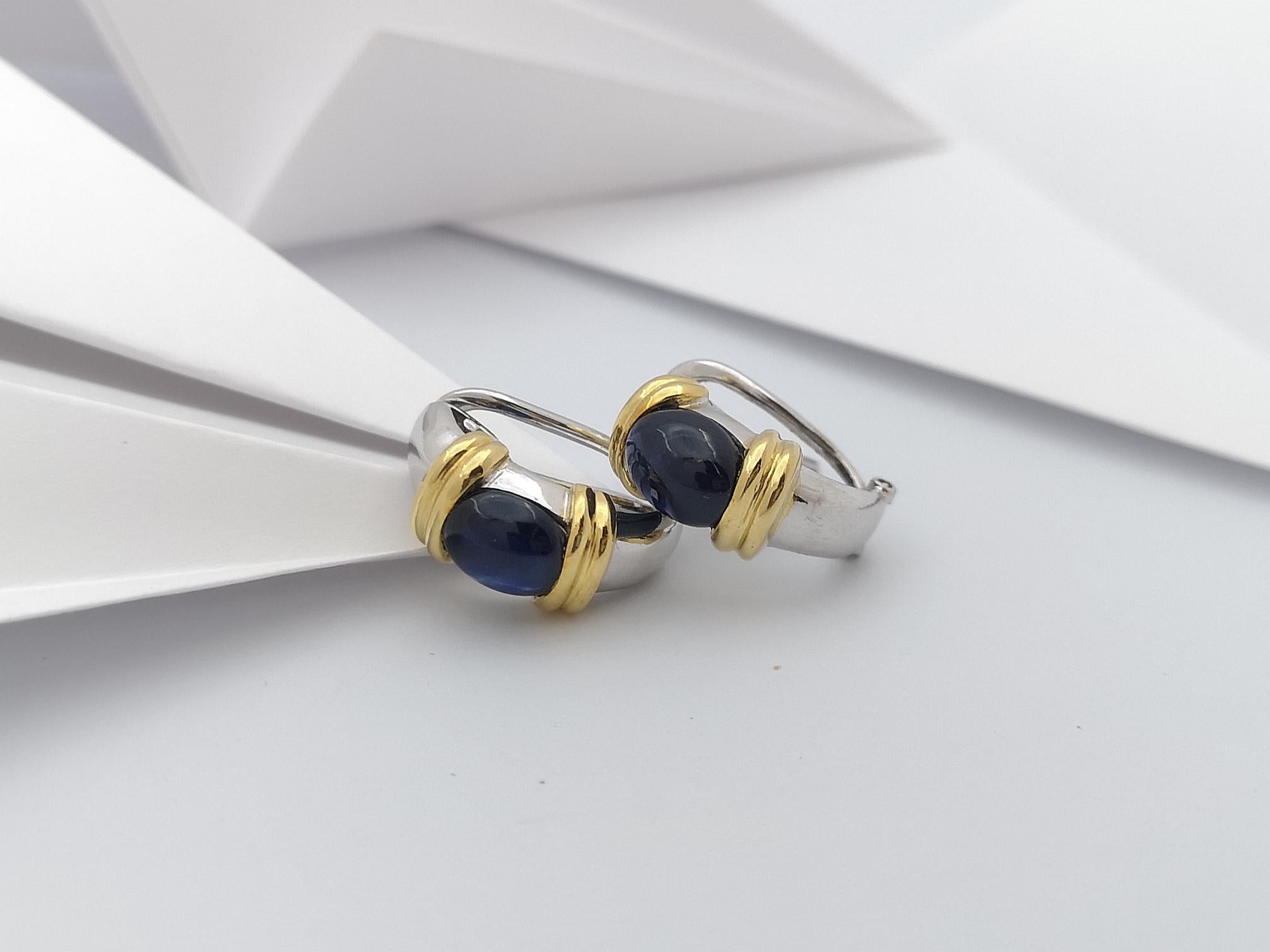 cabochon sapphire earrings