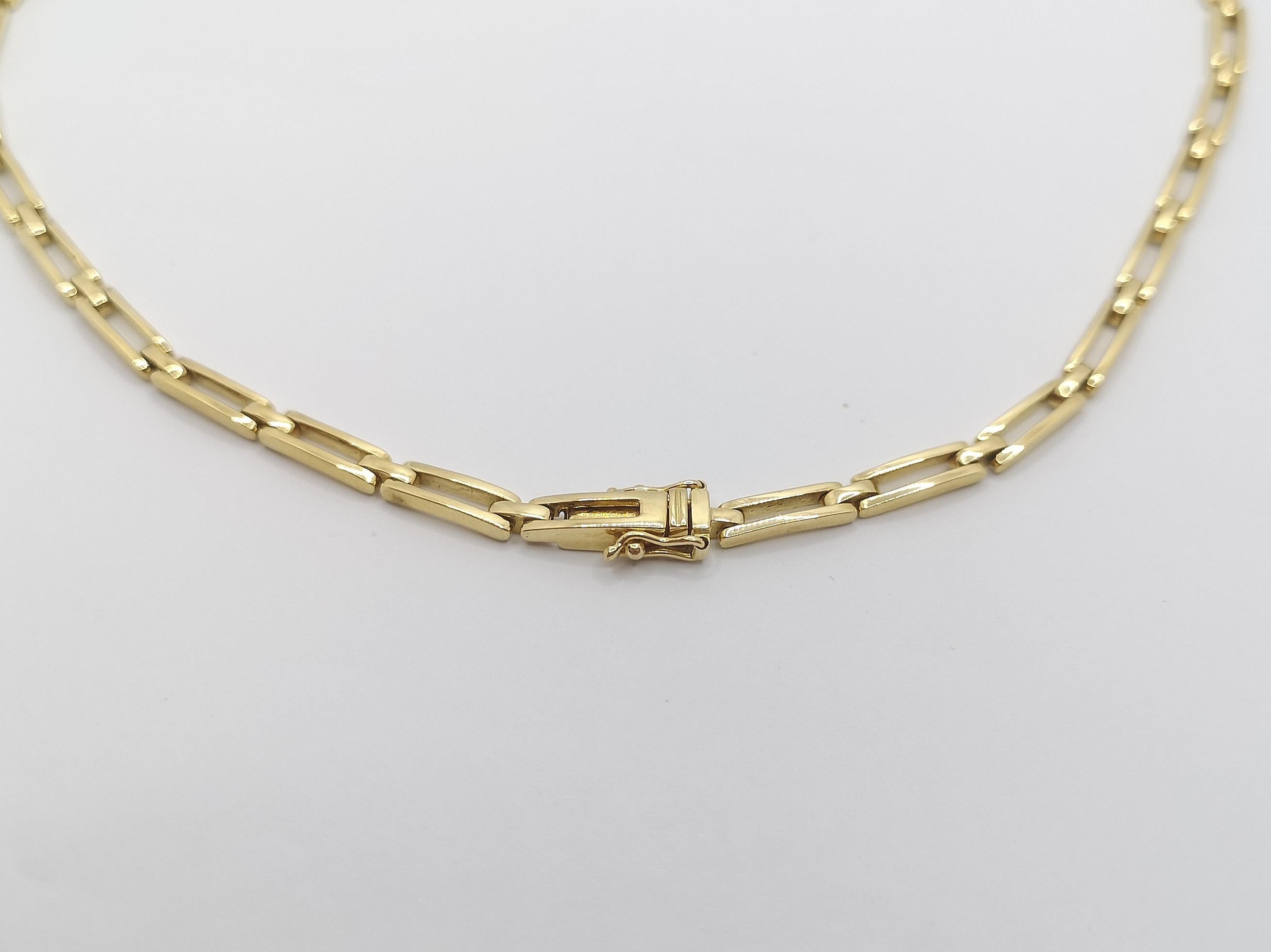 Halskette mit blauem Cabochon-Saphir in 18 Karat Goldfassungen im Angebot 5