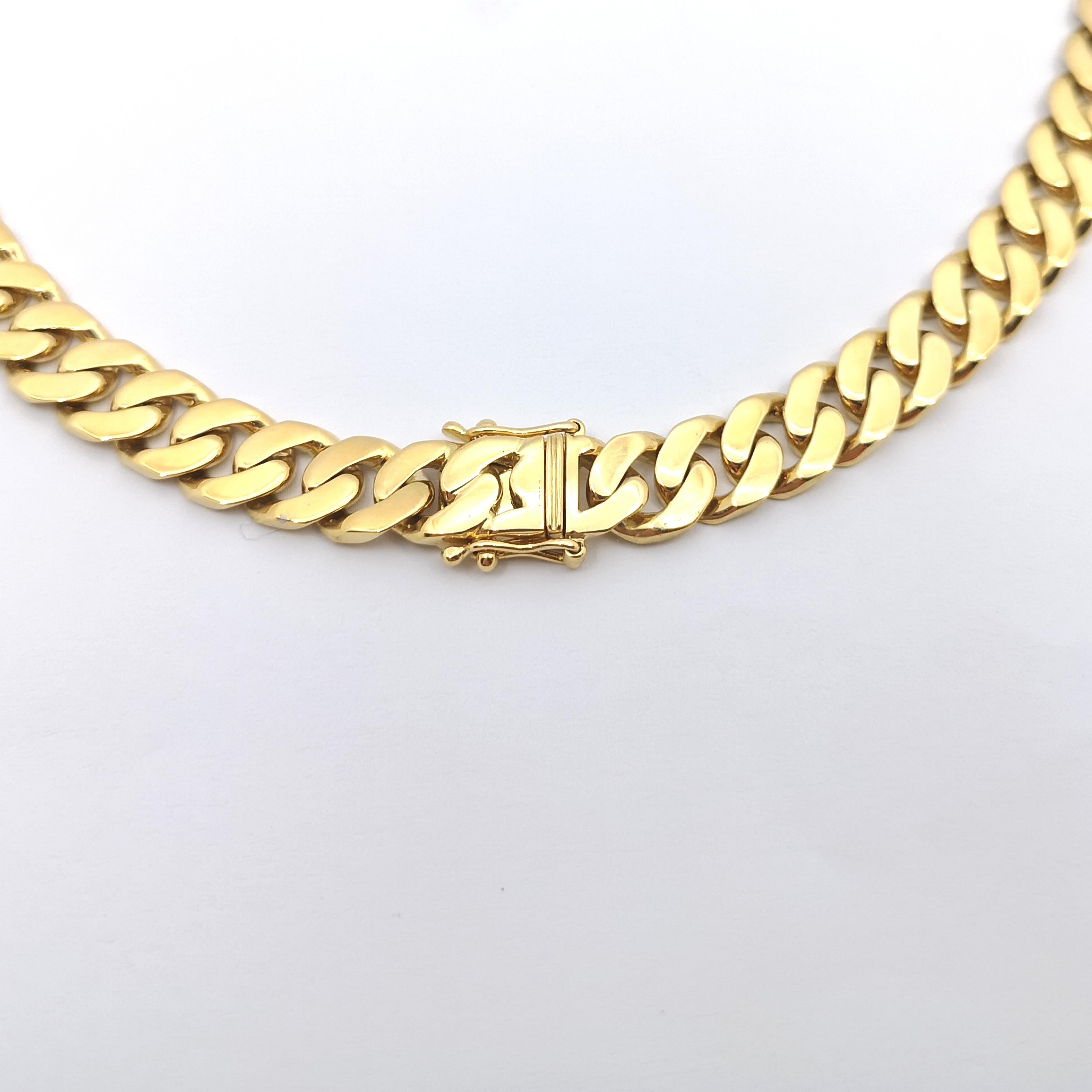 Halskette mit blauem Cabochon-Saphir in 18 Karat Goldfassungen gefasst im Angebot 3