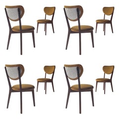 Cabochon Chair in Teak Wood, Set of 8, by INDO-