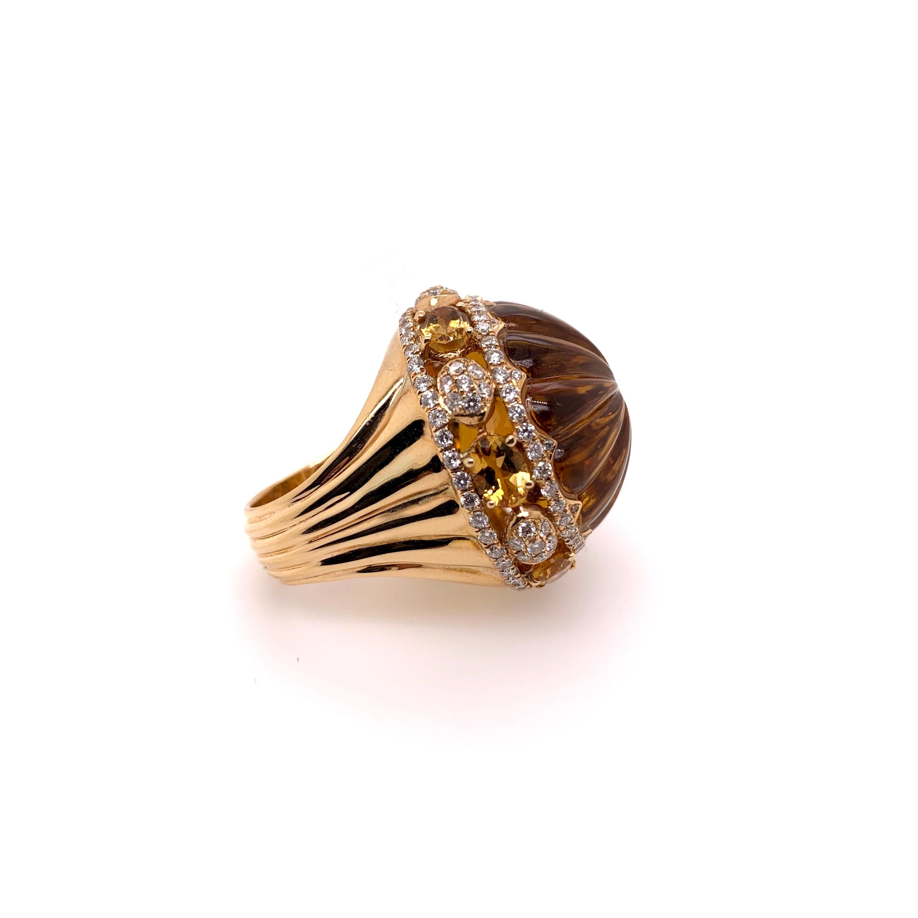 citrine dome ring