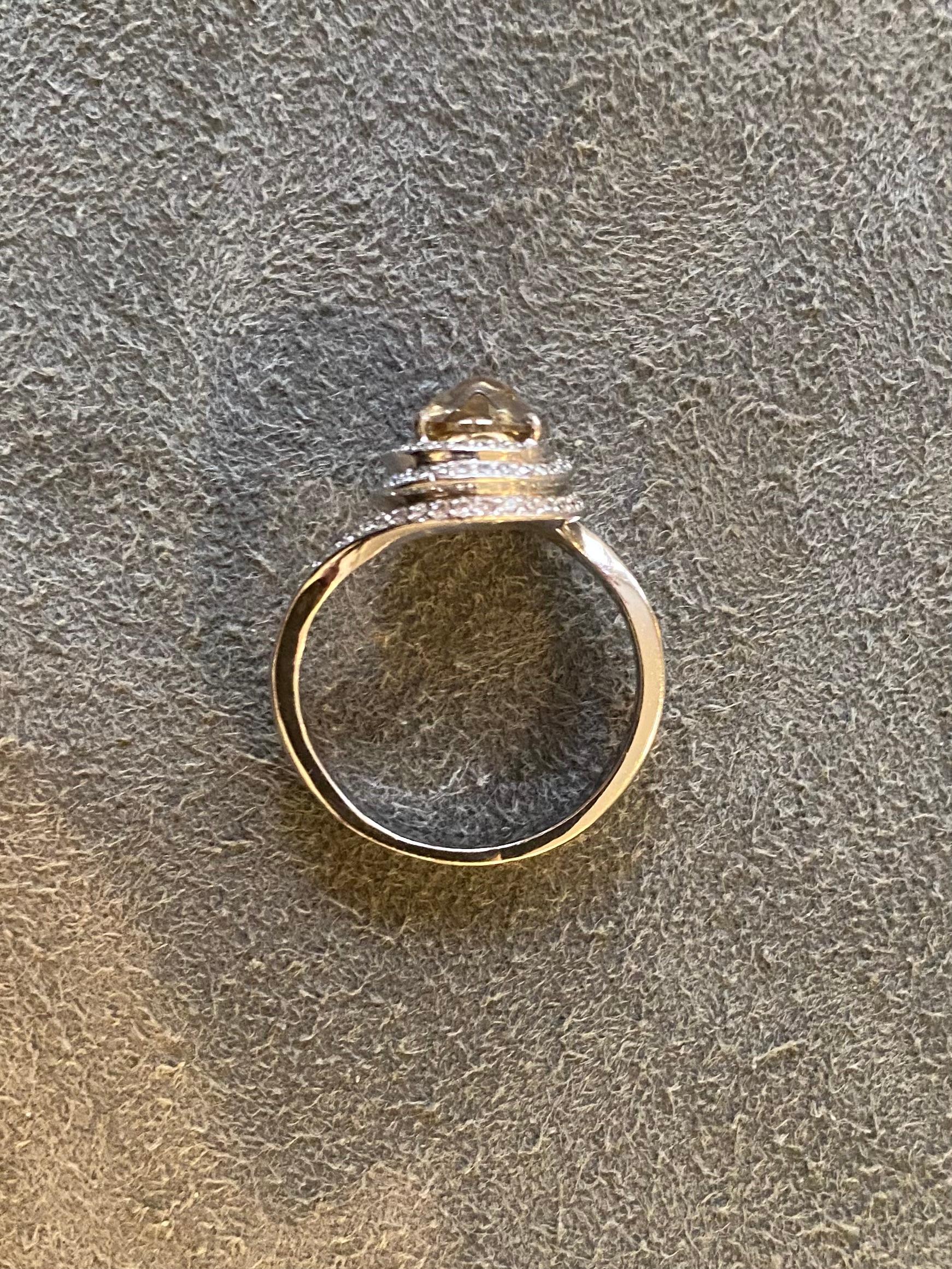 Cabochon Diamond Ring For Sale 2