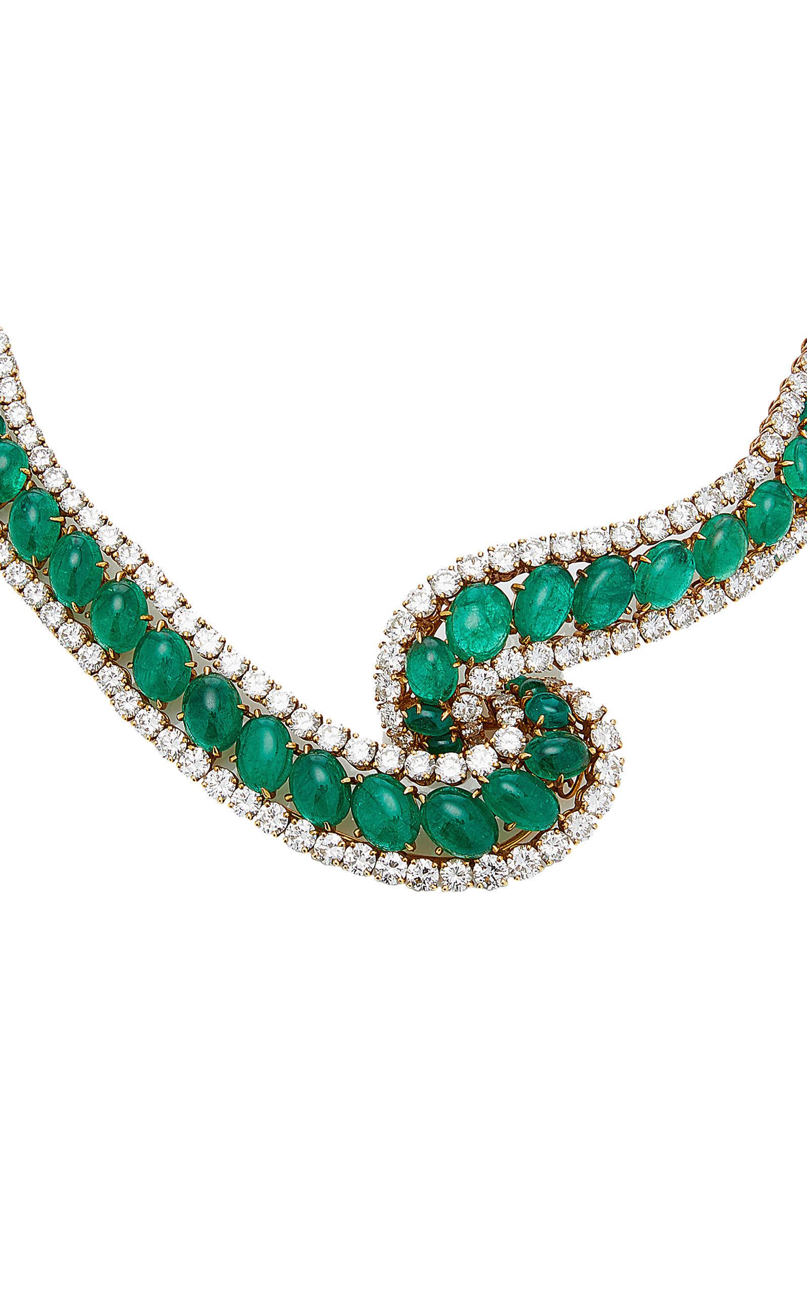 cabochon emerald necklace