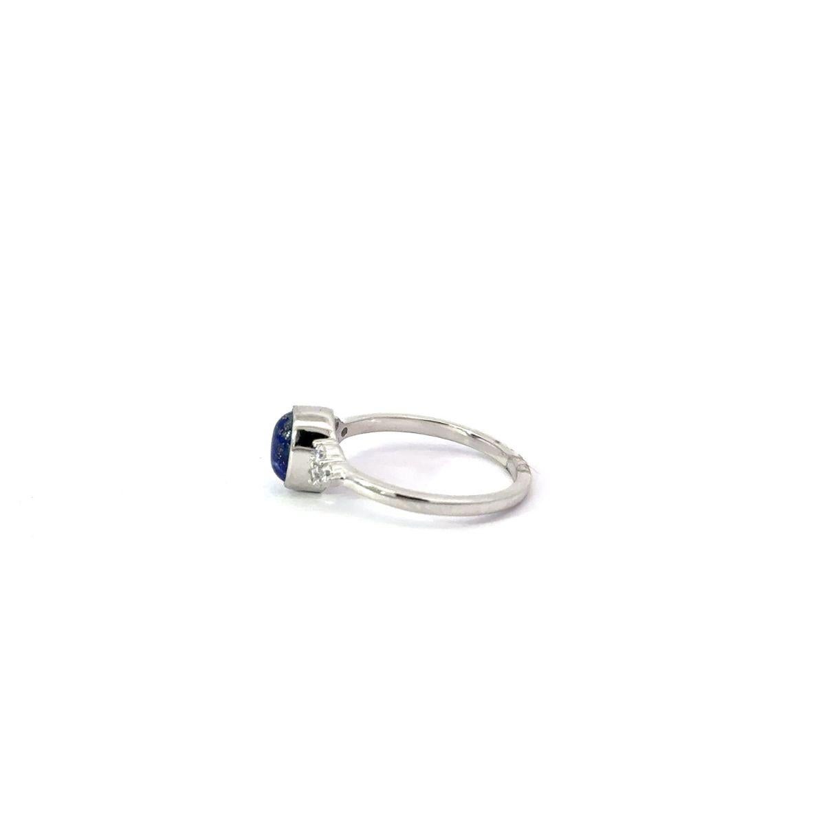 in vendita:  Anello con Lapislazzuli Cabochon e Zirconia Singel Stone Regalo per la Festa della Mamma in Argento 3
