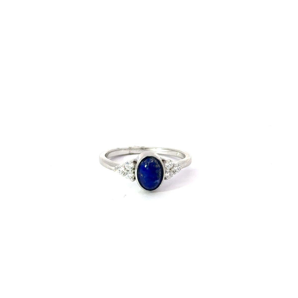 in vendita:  Anello con Lapislazzuli Cabochon e Zirconia Singel Stone Regalo per la Festa della Mamma in Argento 8