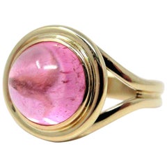 Cabochon Pink Tourmaline Ring