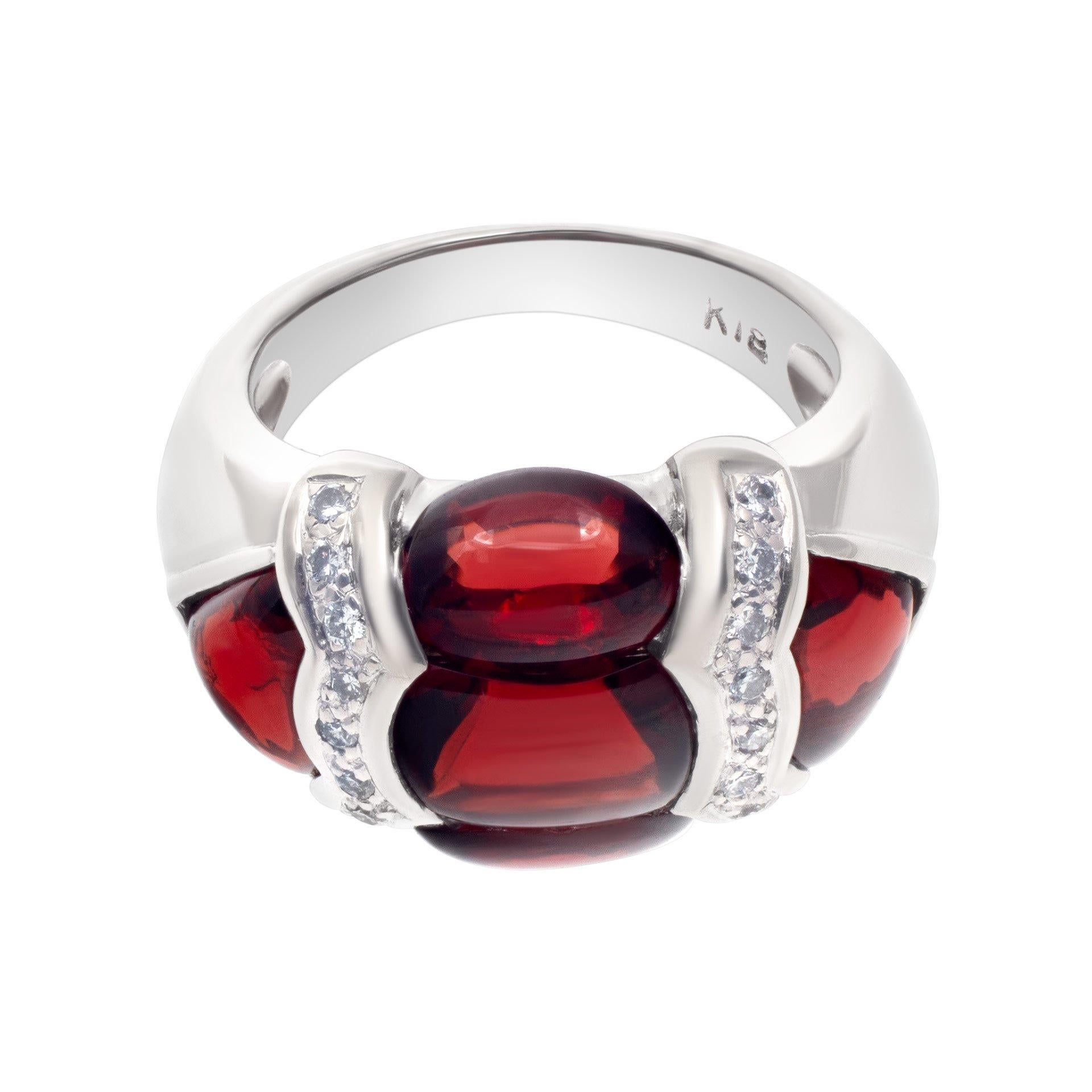 garnet ring diamond accents st...