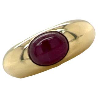 Georgios Collections 18 Karat Yellow Gold Diamond and Ruby Wide Band ...