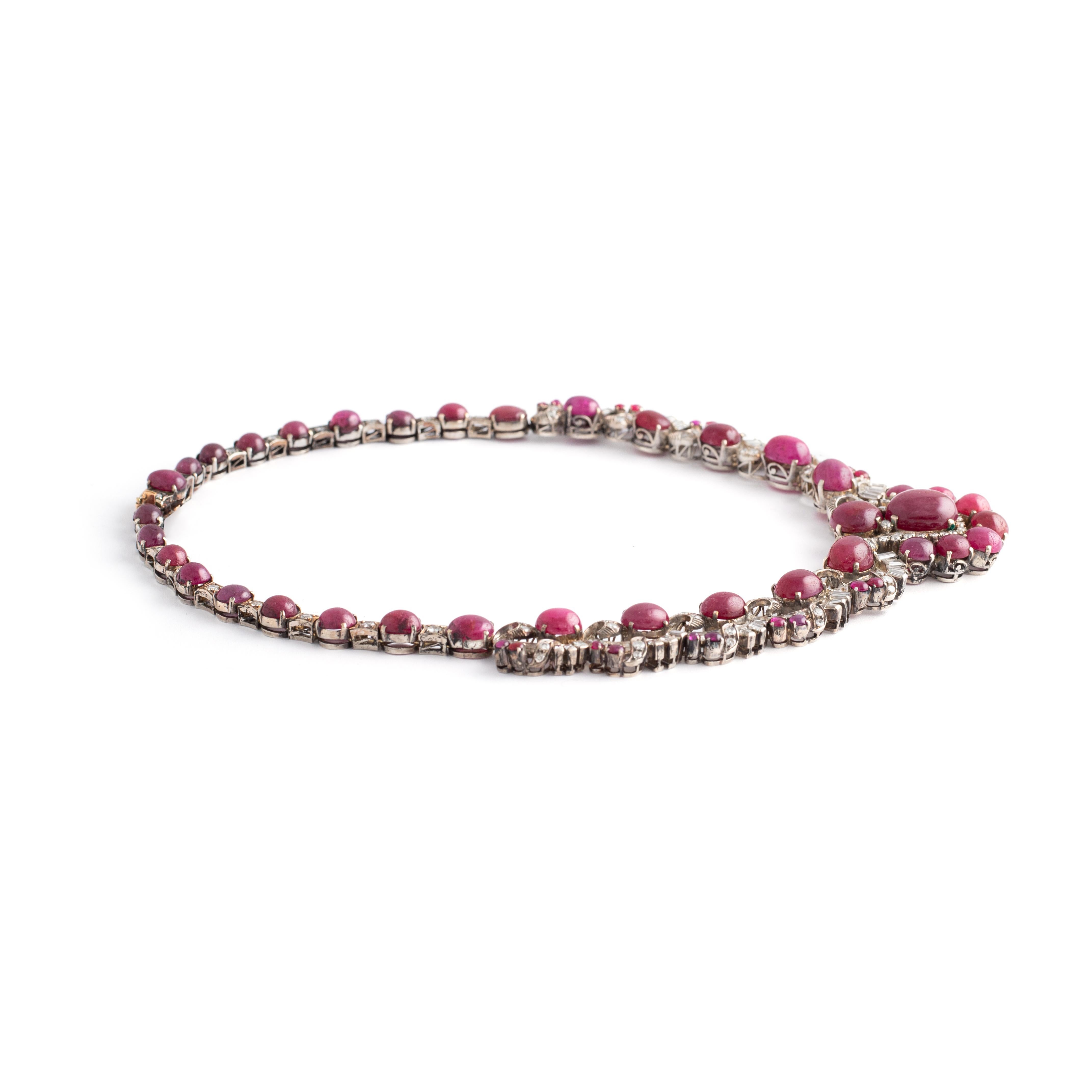 cabochon ruby necklace